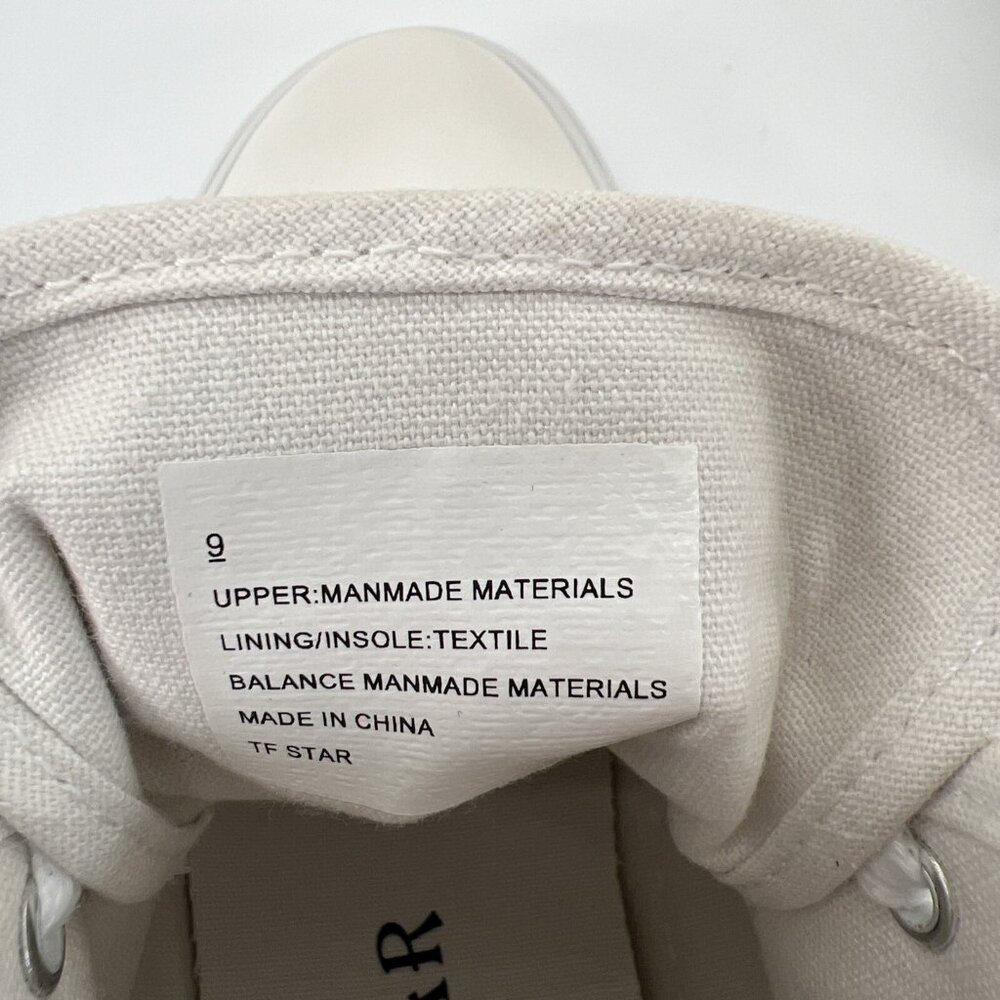 TF Star High Top Sneakers Womens Shoes Size 9 White TF19046 Fashion Lace Up New - Picture 8 of 10